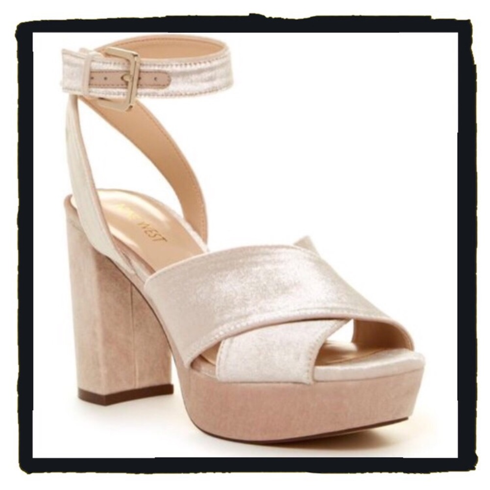 Nine West Velvet Platforms